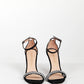 Stuart Weitzman Silver Crystal Braided with Black Suede Ankle Strap10