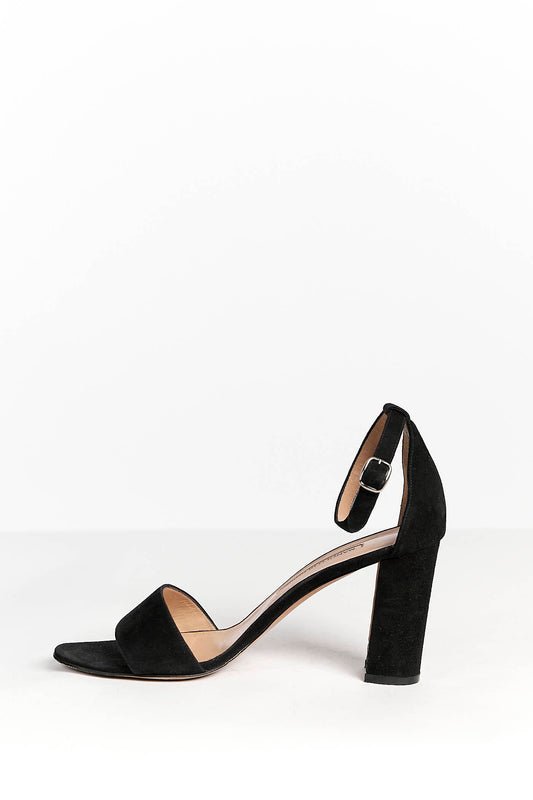 Manolo Blahnik Black Suede Sandals 39.5