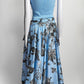 Oscar de Renta Light Blue Floral Dress with Cardigan M