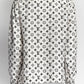 Louis Vuitton Navy Monogram Cream Silk Shirt 36