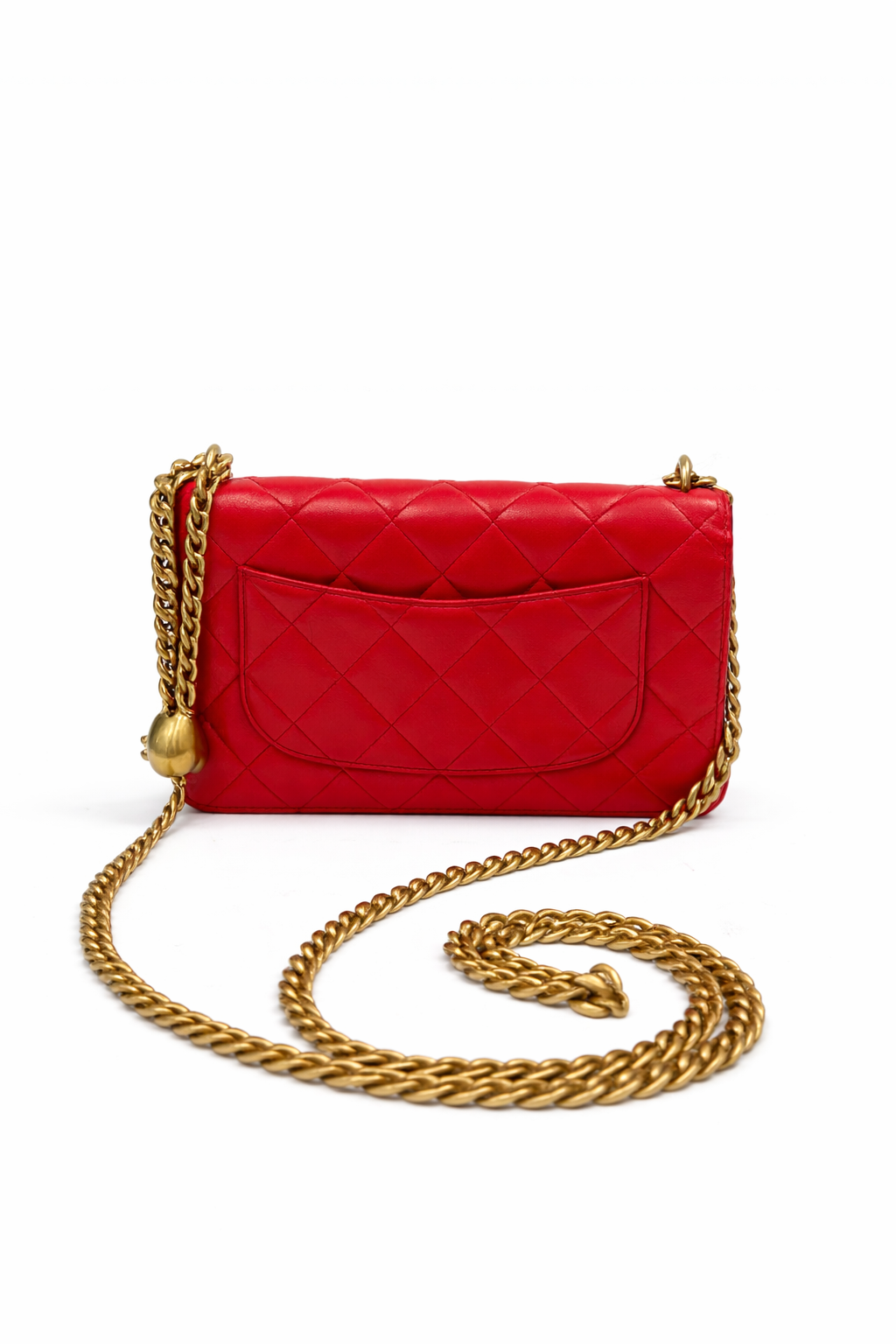 Chanel Wallet on Chain Crossbody Bag in Red