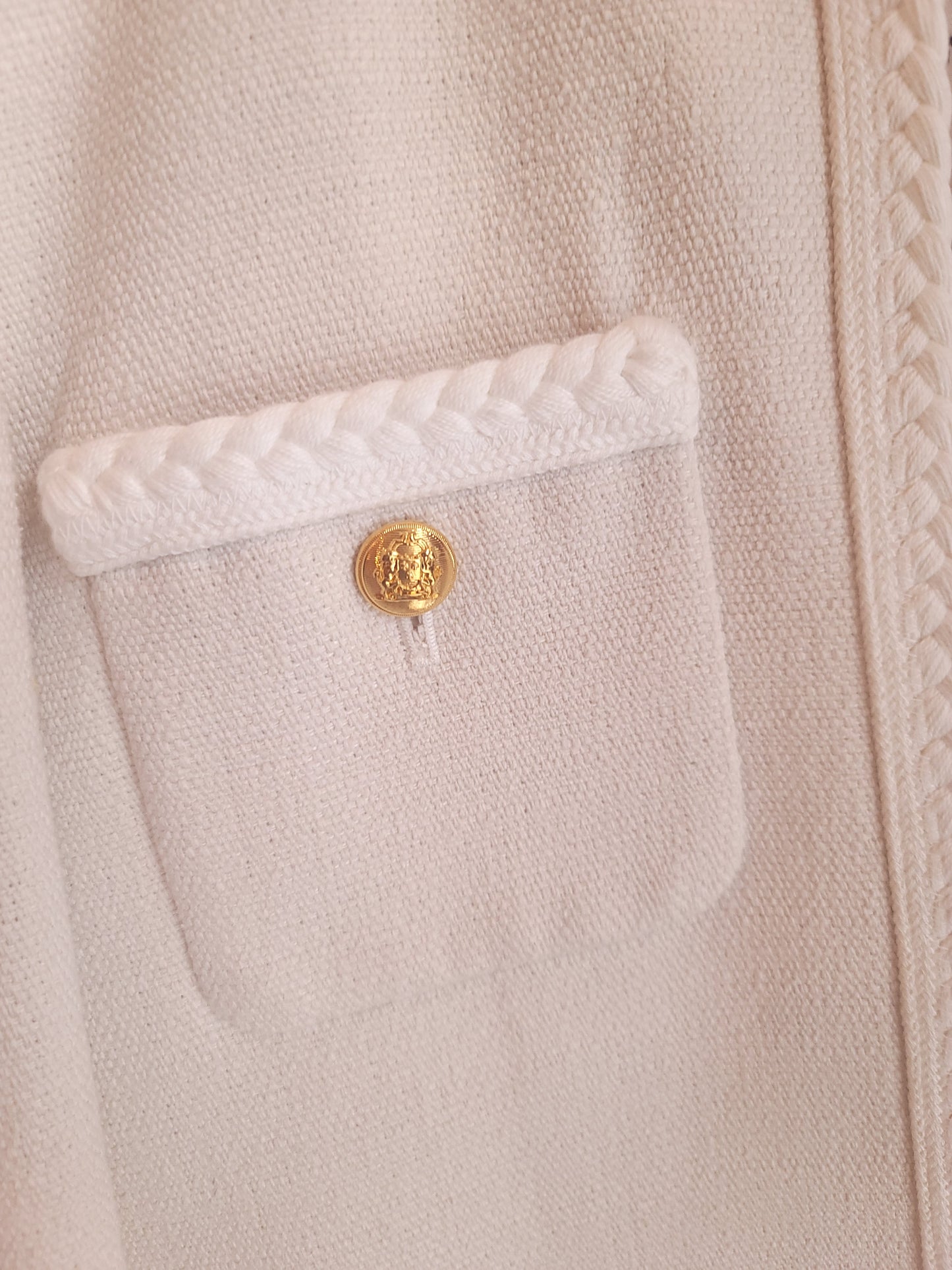 Celine White Silk Evening Jacket 36