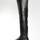 KHAITE CLIVE 35 LEATHER OVER-THE-KNEES BOOTS - SIZE 37
