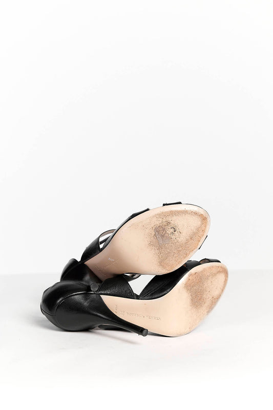 Bottega Veneta Black T Strap Heels 39