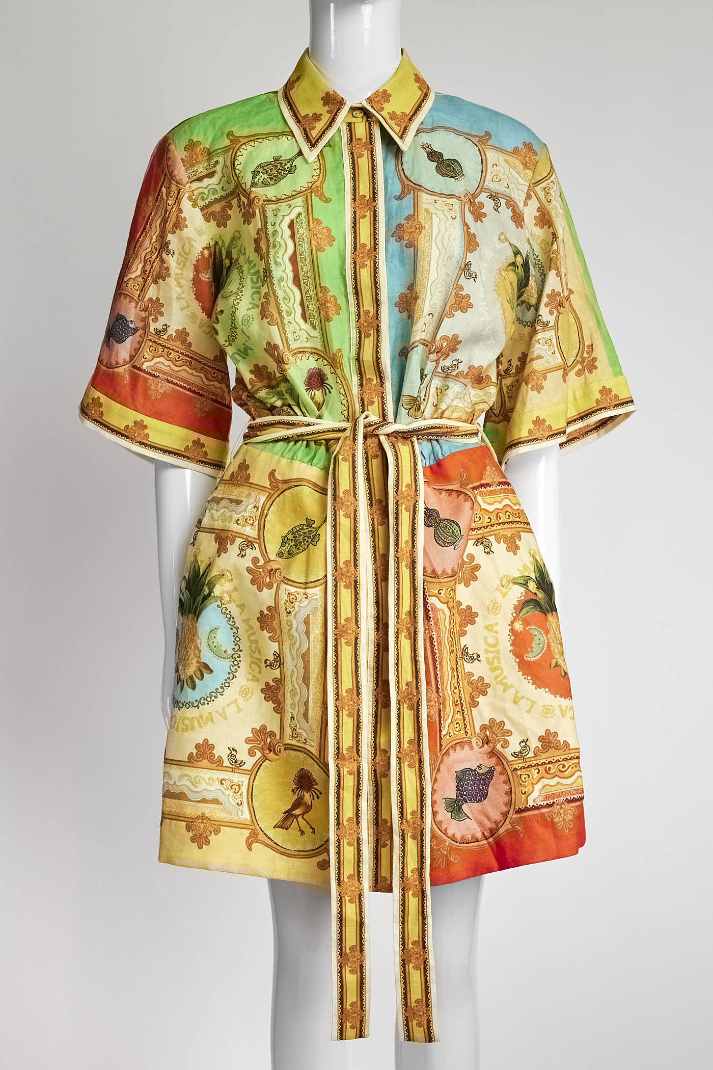Alémais Yellow Pineapple Printed Dress 10