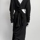 Khaite Black Long Dress with Cutout Detail M