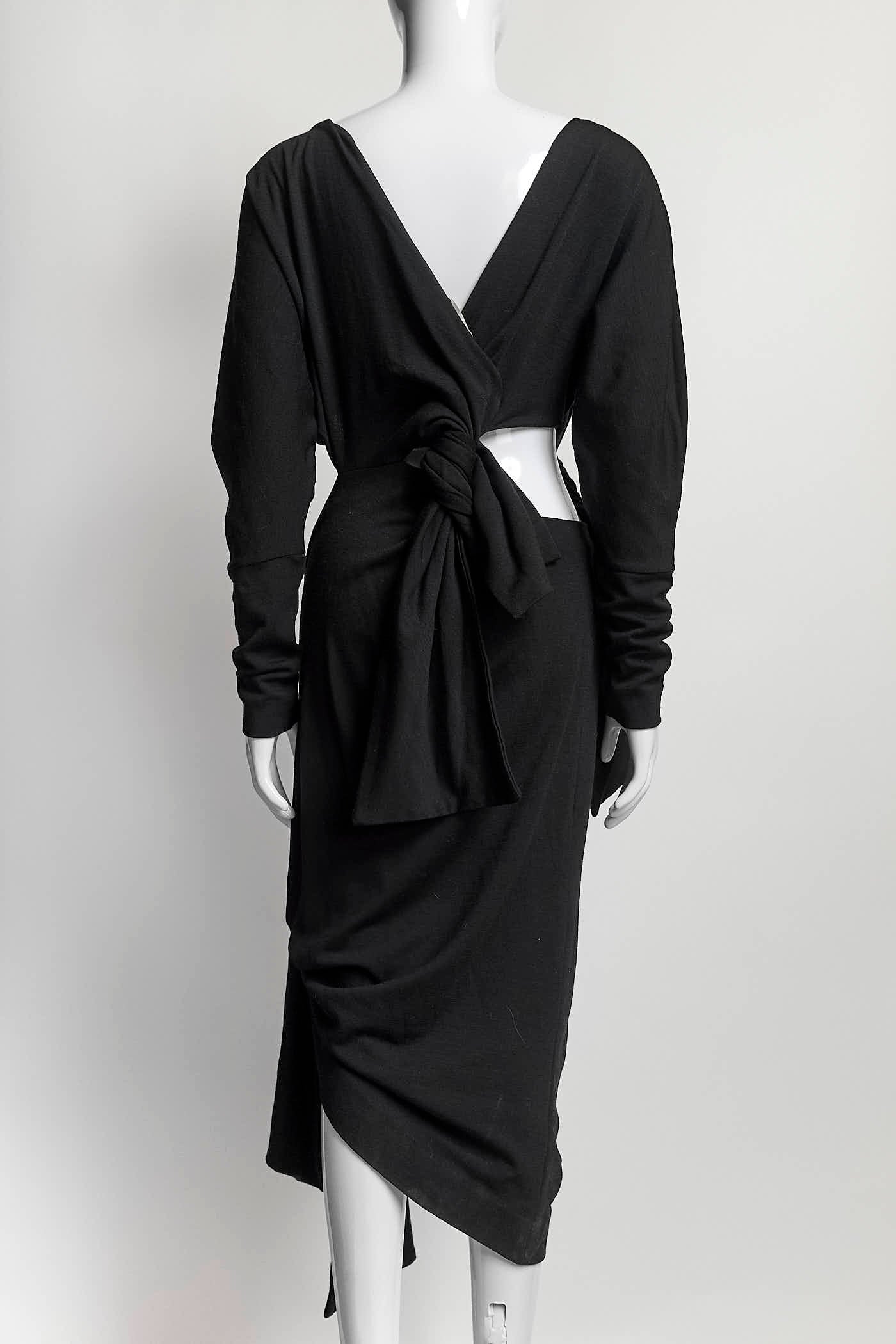 Khaite Black Long Dress with Cutout Detail M