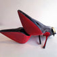Christian Louboutin Black Patent Heels w/Military Badges and Patches 37