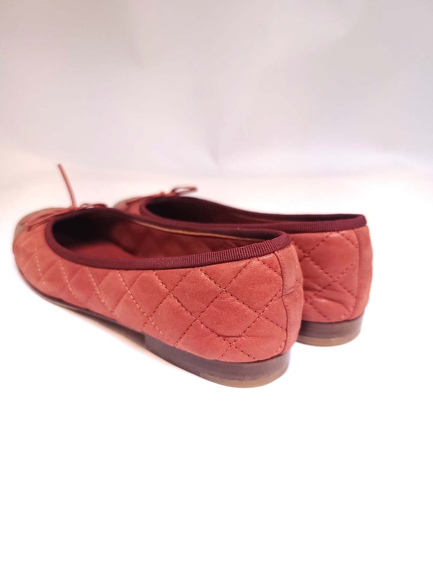Chanel Orange Flats 39