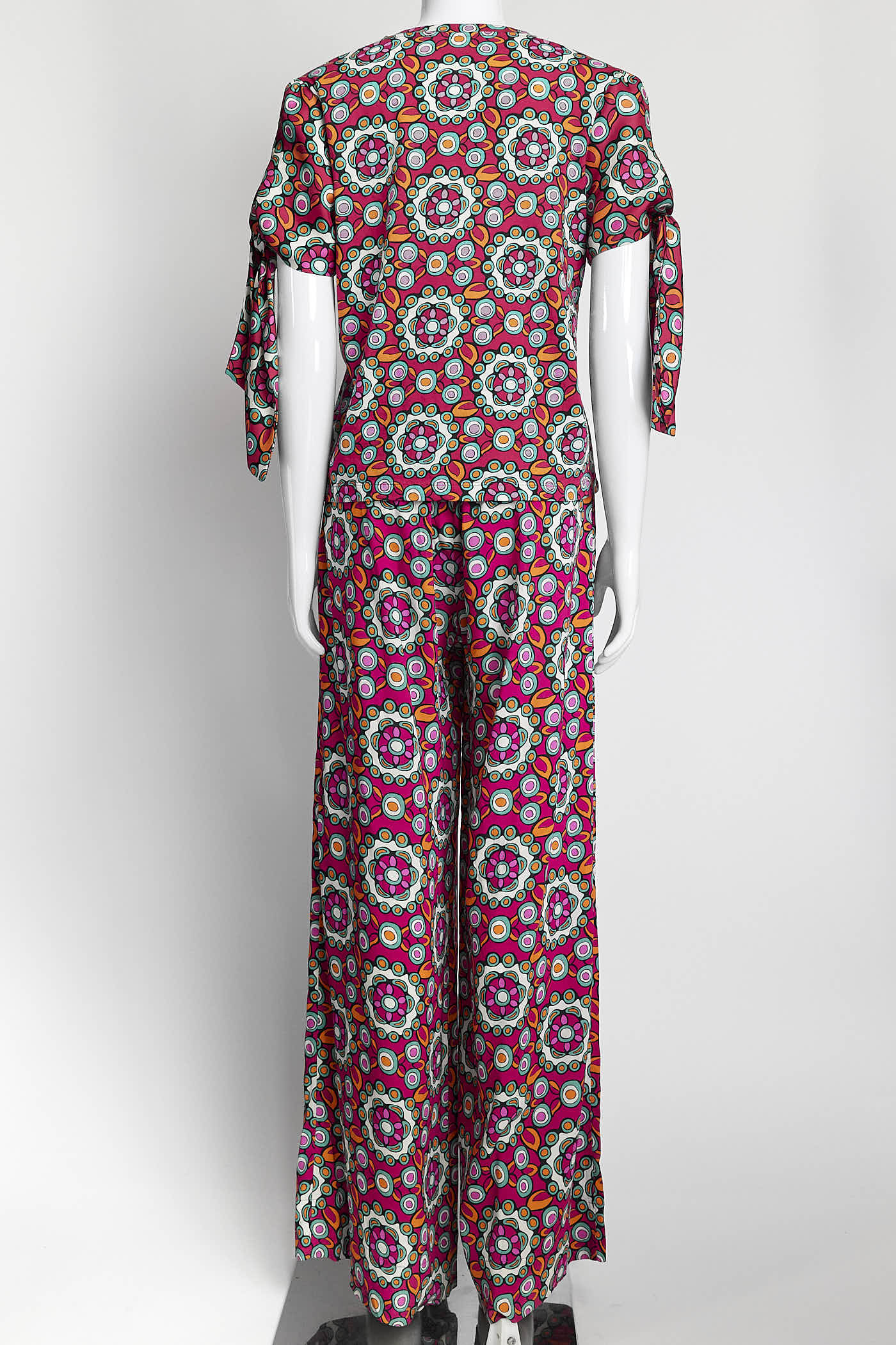 La DoubleJ Pink Patterned Set Top/ Pant S
