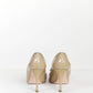 Mui Miu Leather Beige Bow Studded High Heel 40