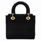 Christian Dior Black Medium Lady D-Lite Bag in Canvas