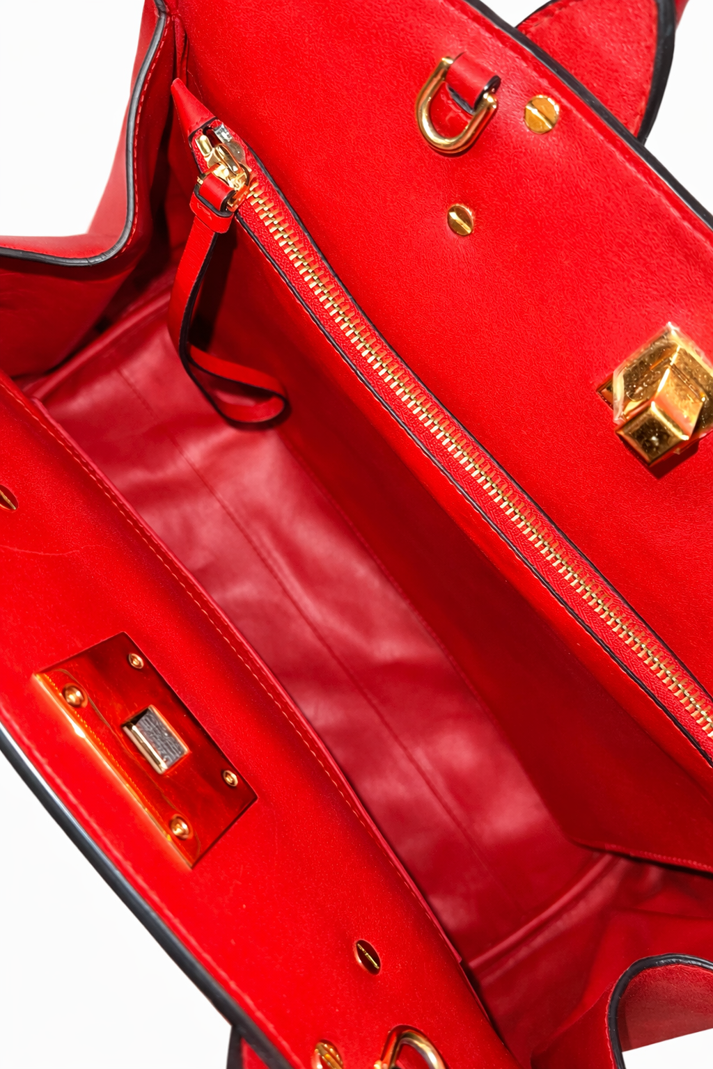 Salvatore Ferragamo Calfskin The Studio Bag Red