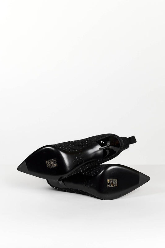 Balmain Skye Stretch-Knit Ankle Boots 39