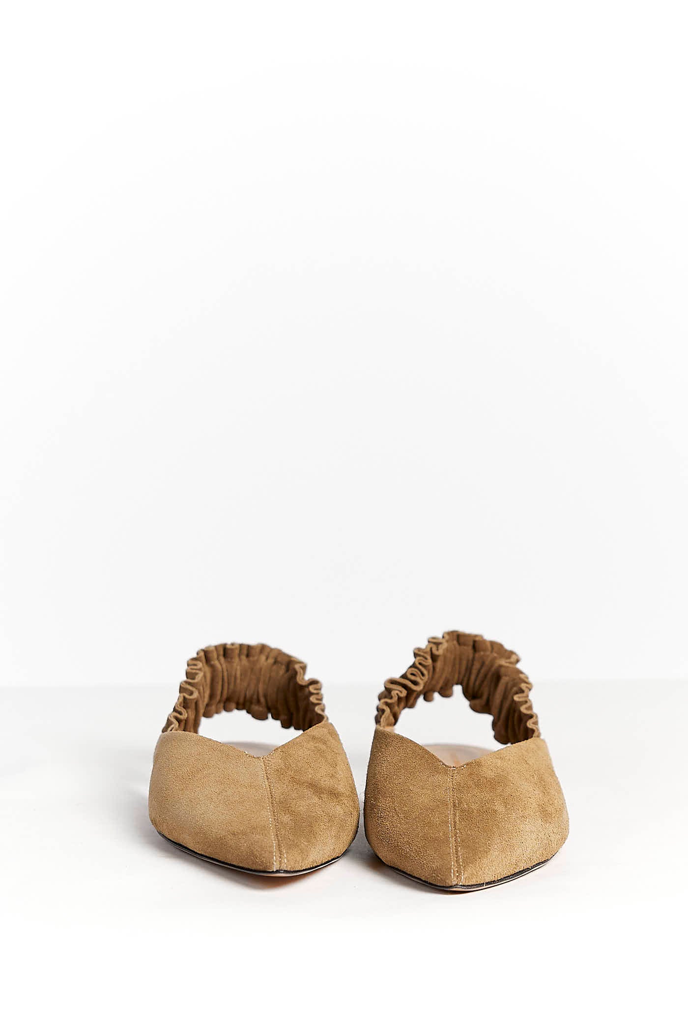 Isabel Marant Linta Suede Slingback Flats in Green 38