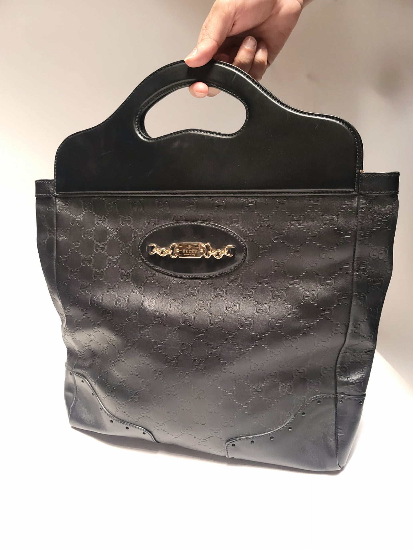 Gucci Guccissima Leather Top Tote Bag