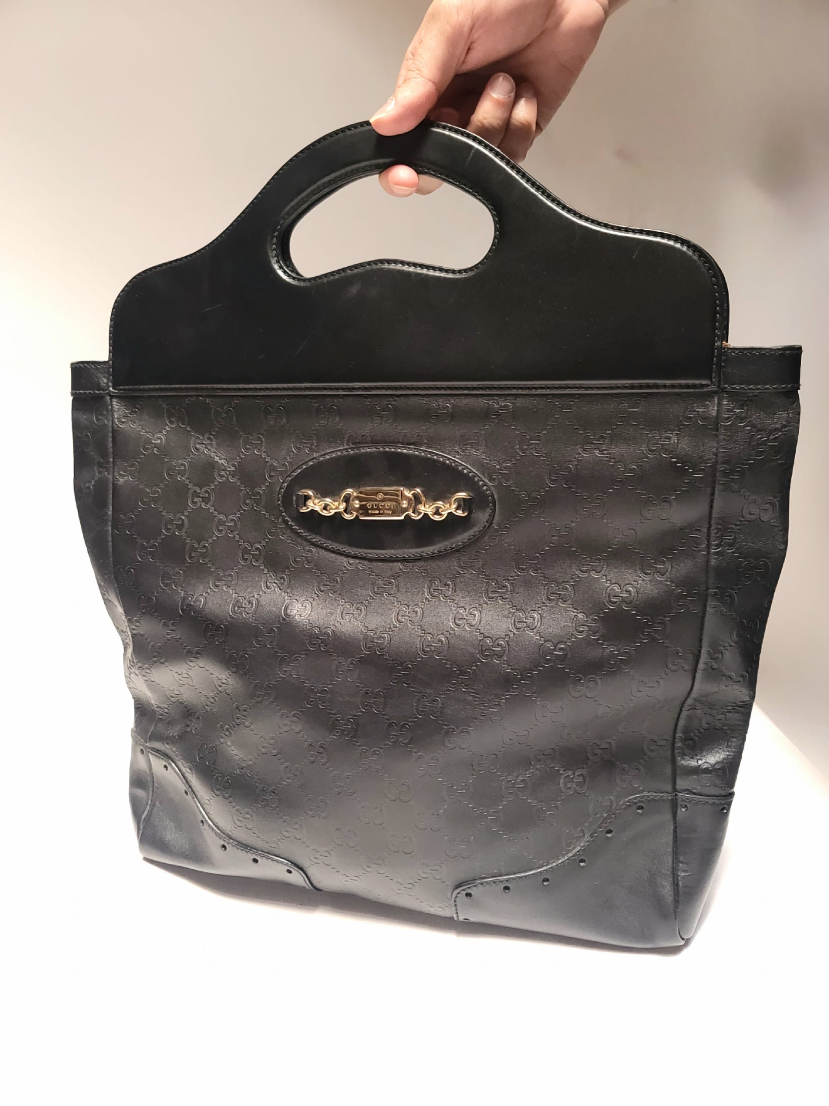 Gucci Guccissima Leather Top Tote Bag