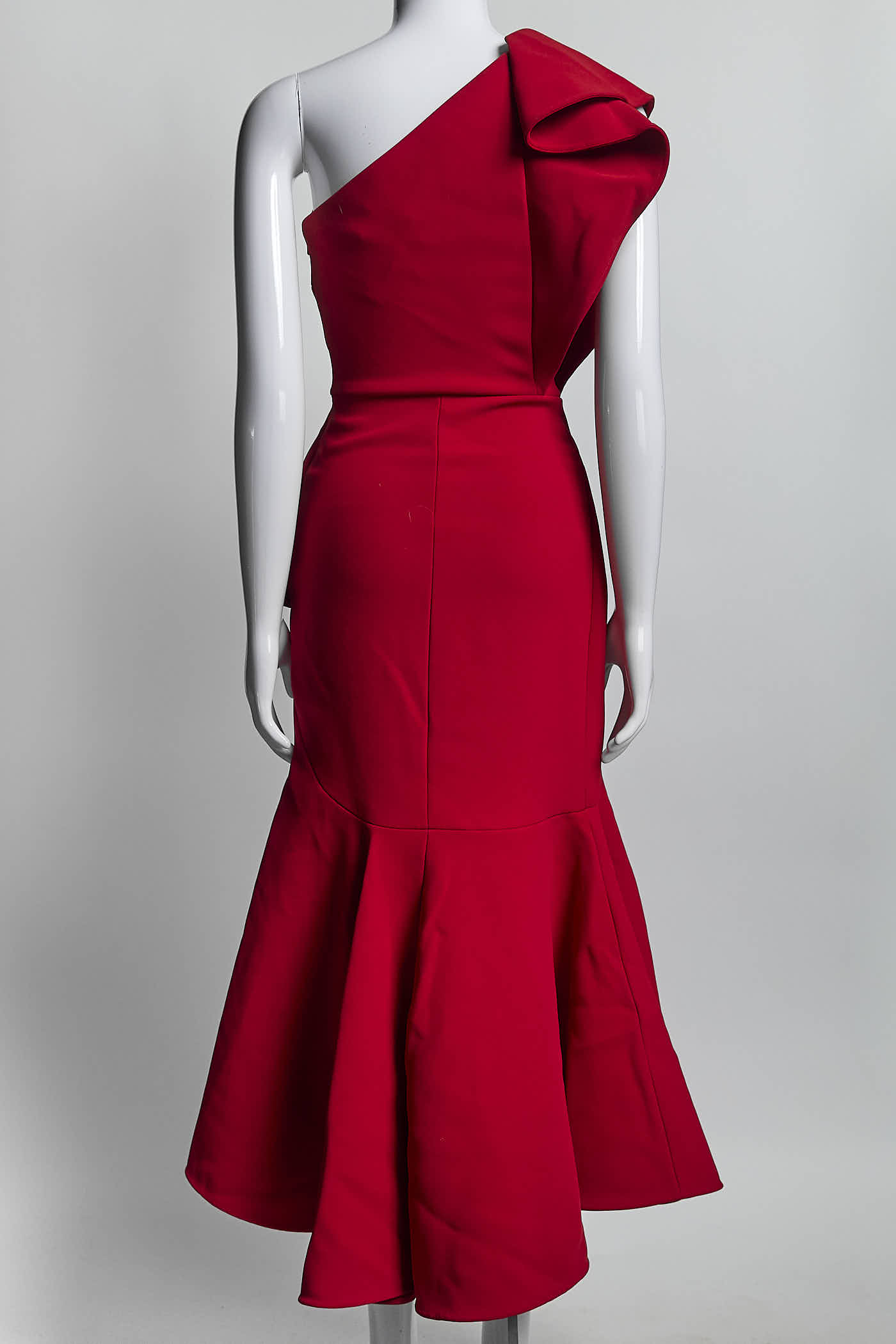 Elie Saab Red Ruffled Dress 36