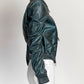Burberry Metallic Blue Leather Jacket UK8