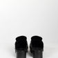 Prada Black Leather Studded Logo Platform Clog Mules 38