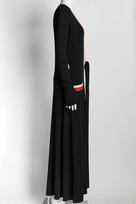 Maje Black Knit Belted Long Cardigan 2