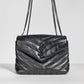 SAINT LAURENT Loulou Black Leather Shoulder Bag