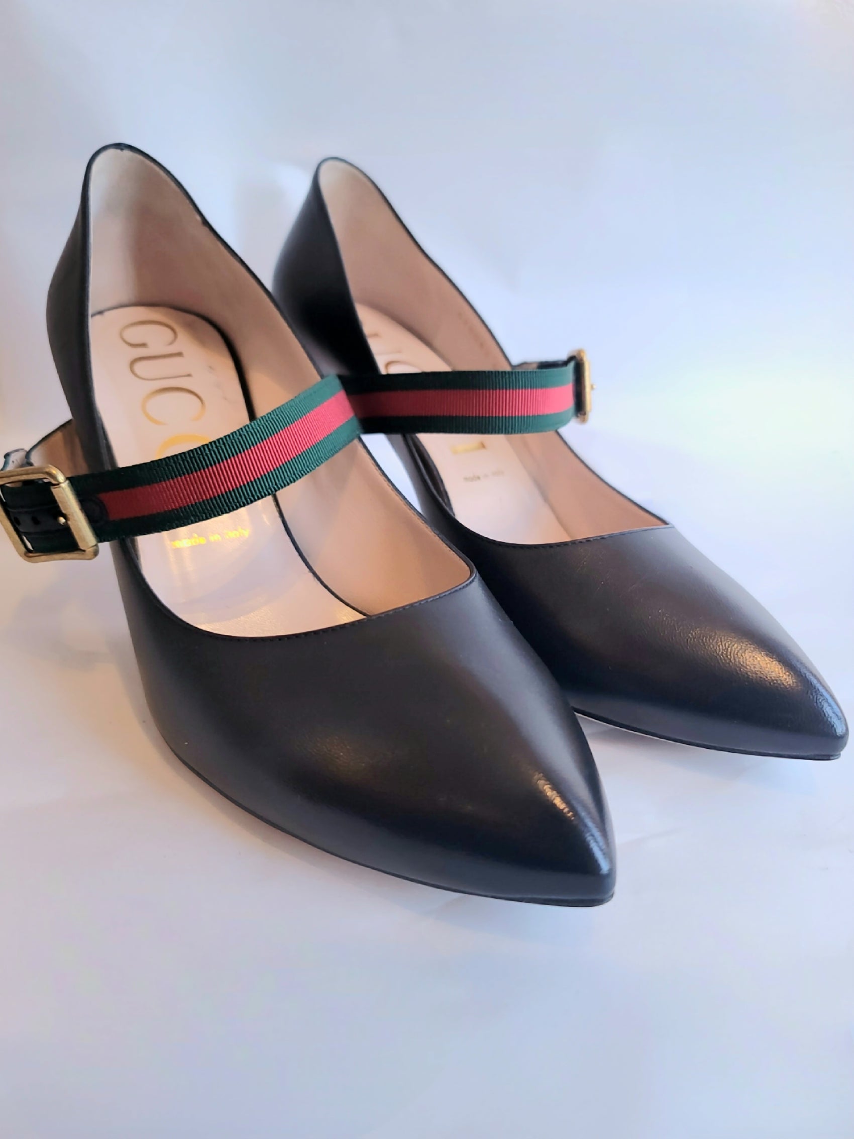 Gucci Black Leather d'orsay Pumps 41