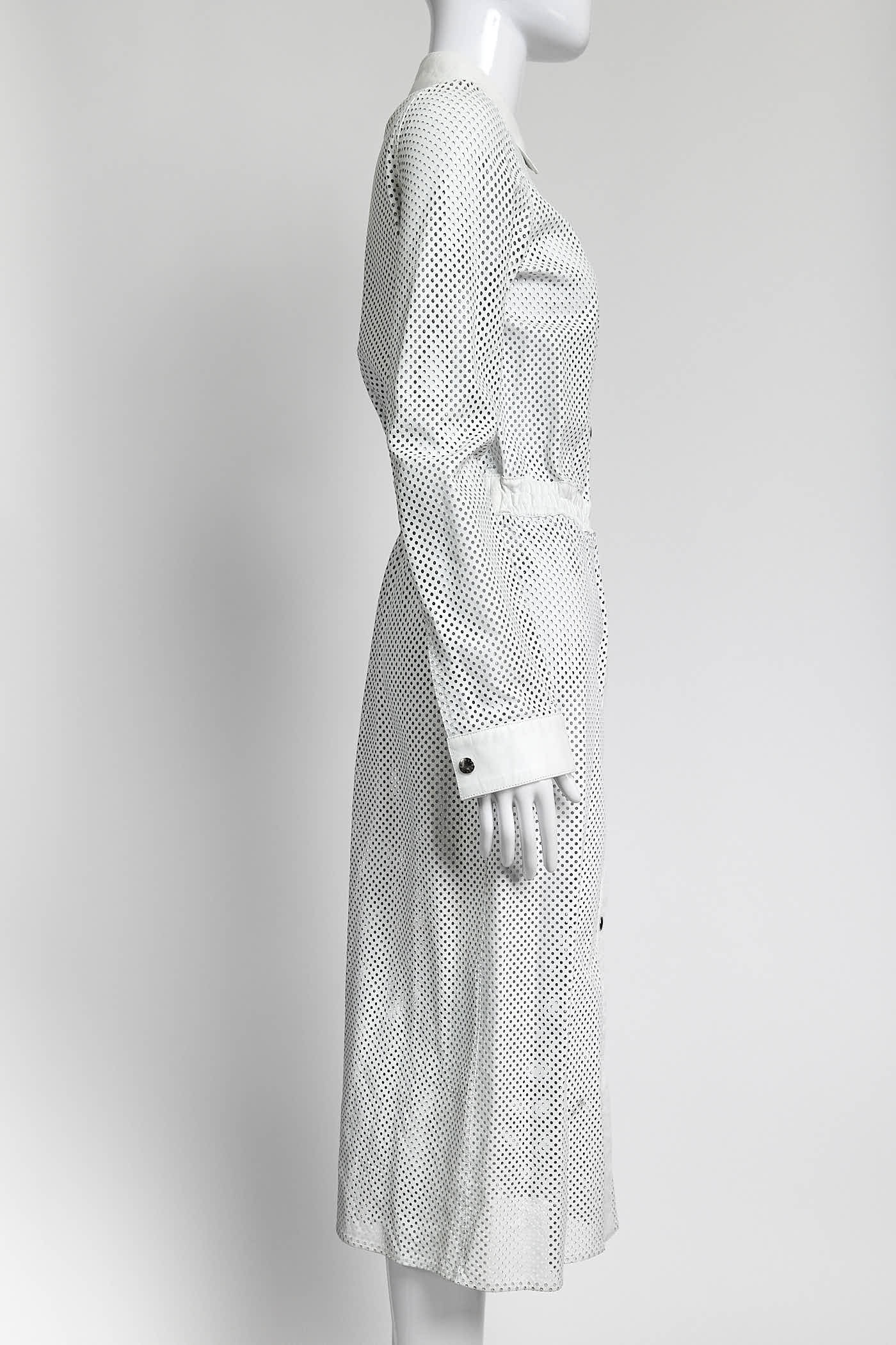 Celine 2000 White Leather Dress S