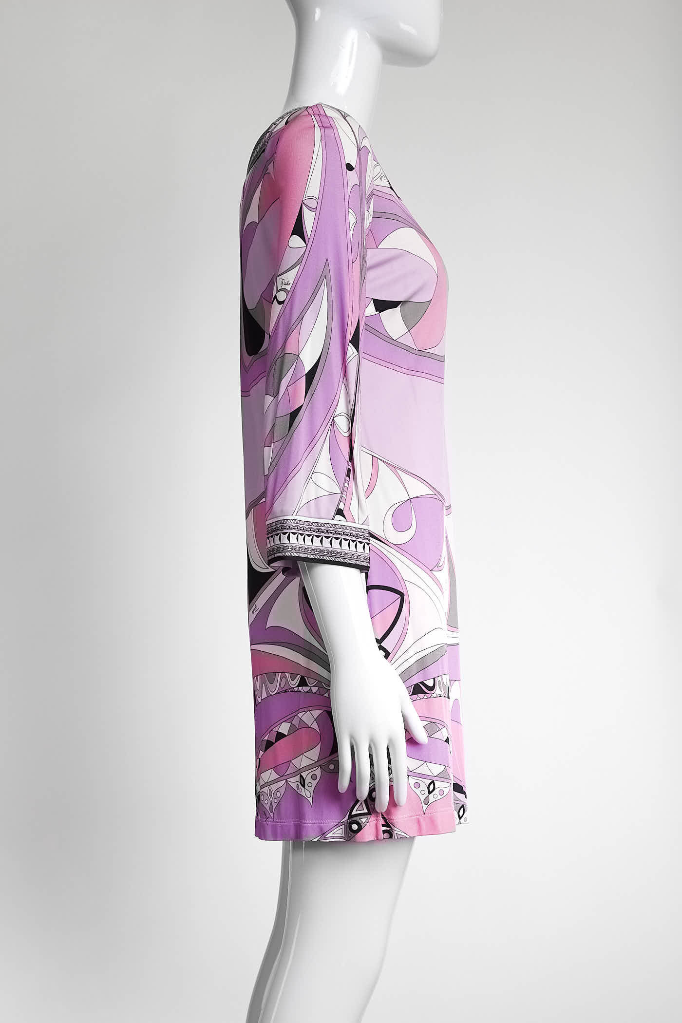 Emilio Pucci Pink Patterned Mini Dress 44
