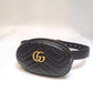 Gucci Black Matelasse Leather GG Marmont Belt Bag 75