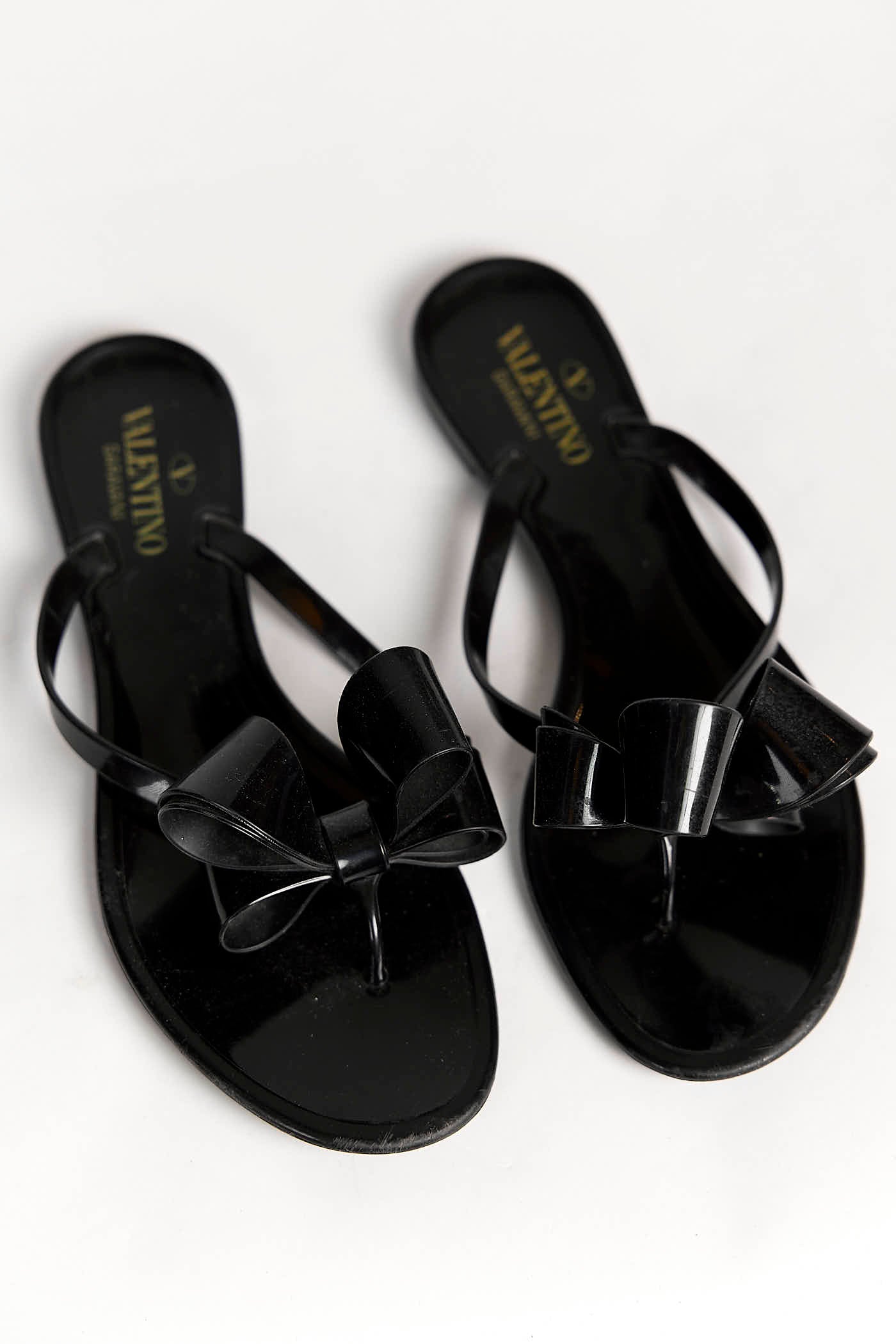 Valentino Garavani PVC Bow Thong Sandal 40