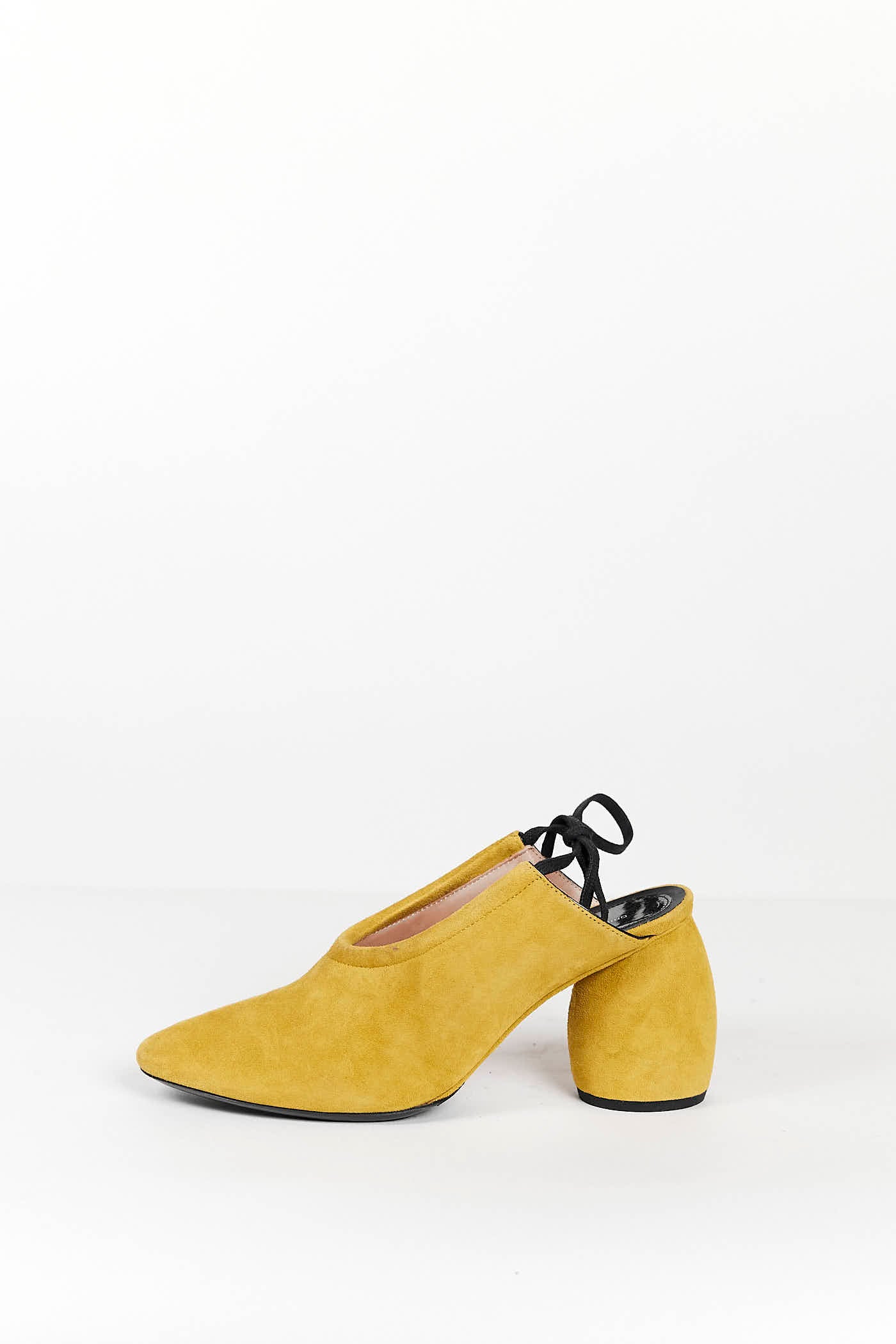 DRIES VAN NOTEN Yellow Suede Sling-back Pumps 37.5