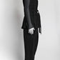 Brunello Cucinelli Black Linen Jacket with Sheer Sleeves Suit 42
