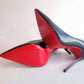 Christian Louboutin Black Matte Leather  Heels 37