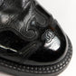 Chanel Black CC Logo Utah Eagle Biker Boots 40.5C