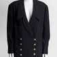 Chanel Boutique Navy Vintage Jacket with Gold Buttons 44