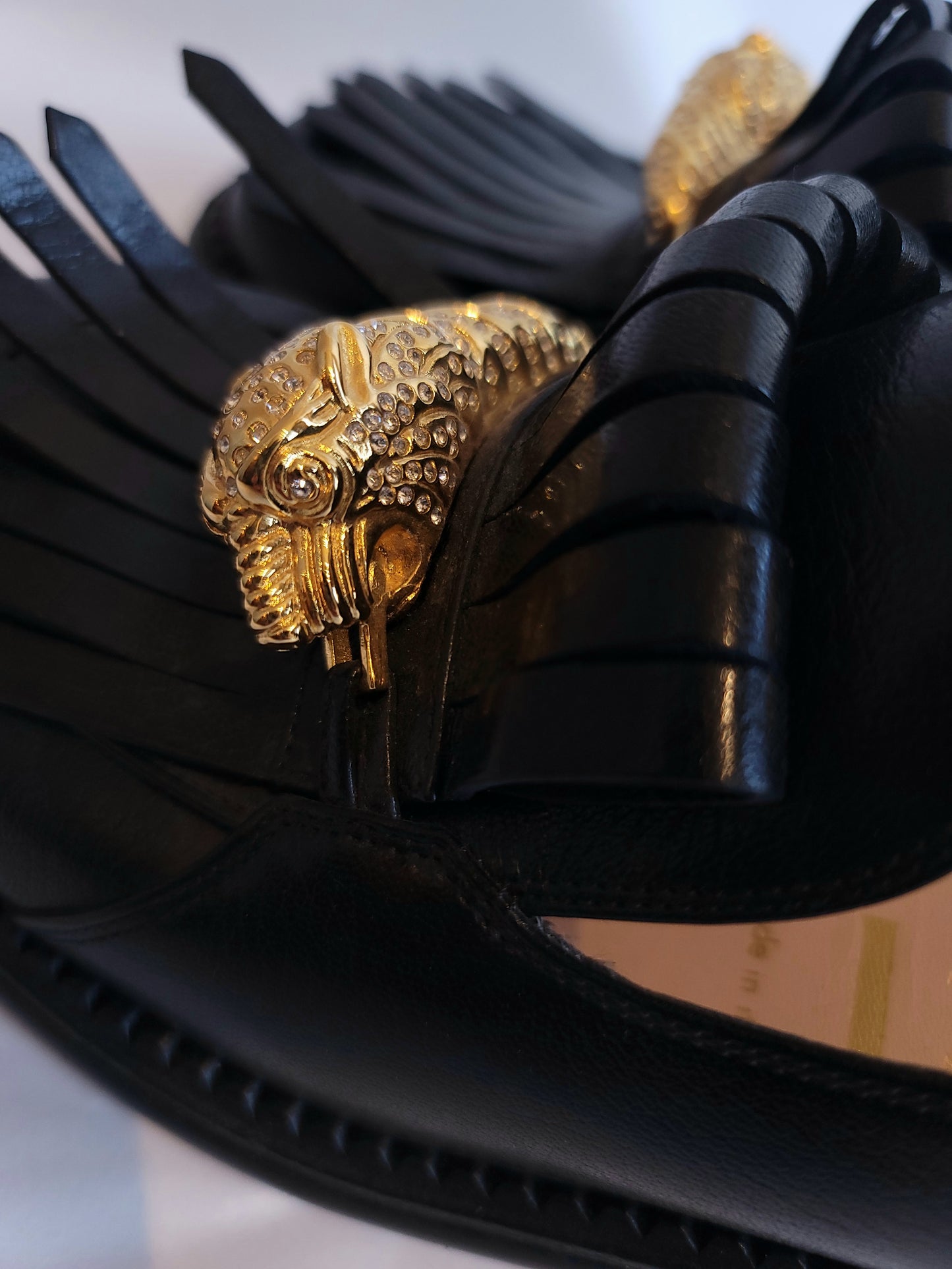 Gucci Dora Black Leather Loafer Pumps 40.5
