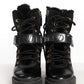 Valentino Garavani Black Shearling Platform Boots 36