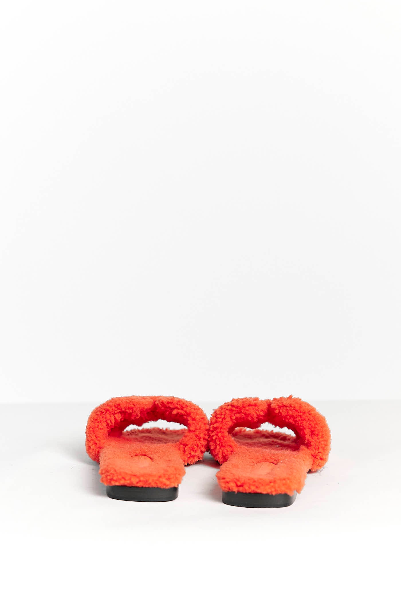 Hermès Orange Shearing Slides 38
