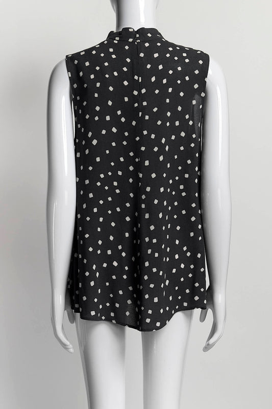 Zimmermann Grey with White Dot Sleeveless Top 0