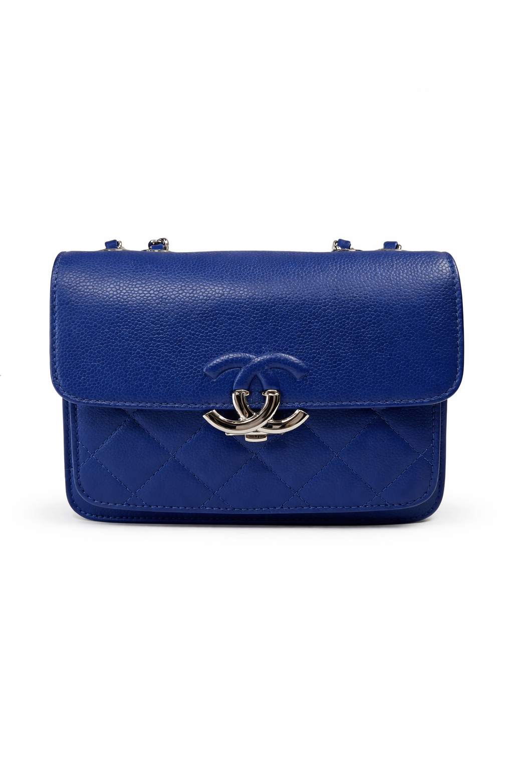 Chanel Cobalt Blue Small CC Box Chain Flap Bag