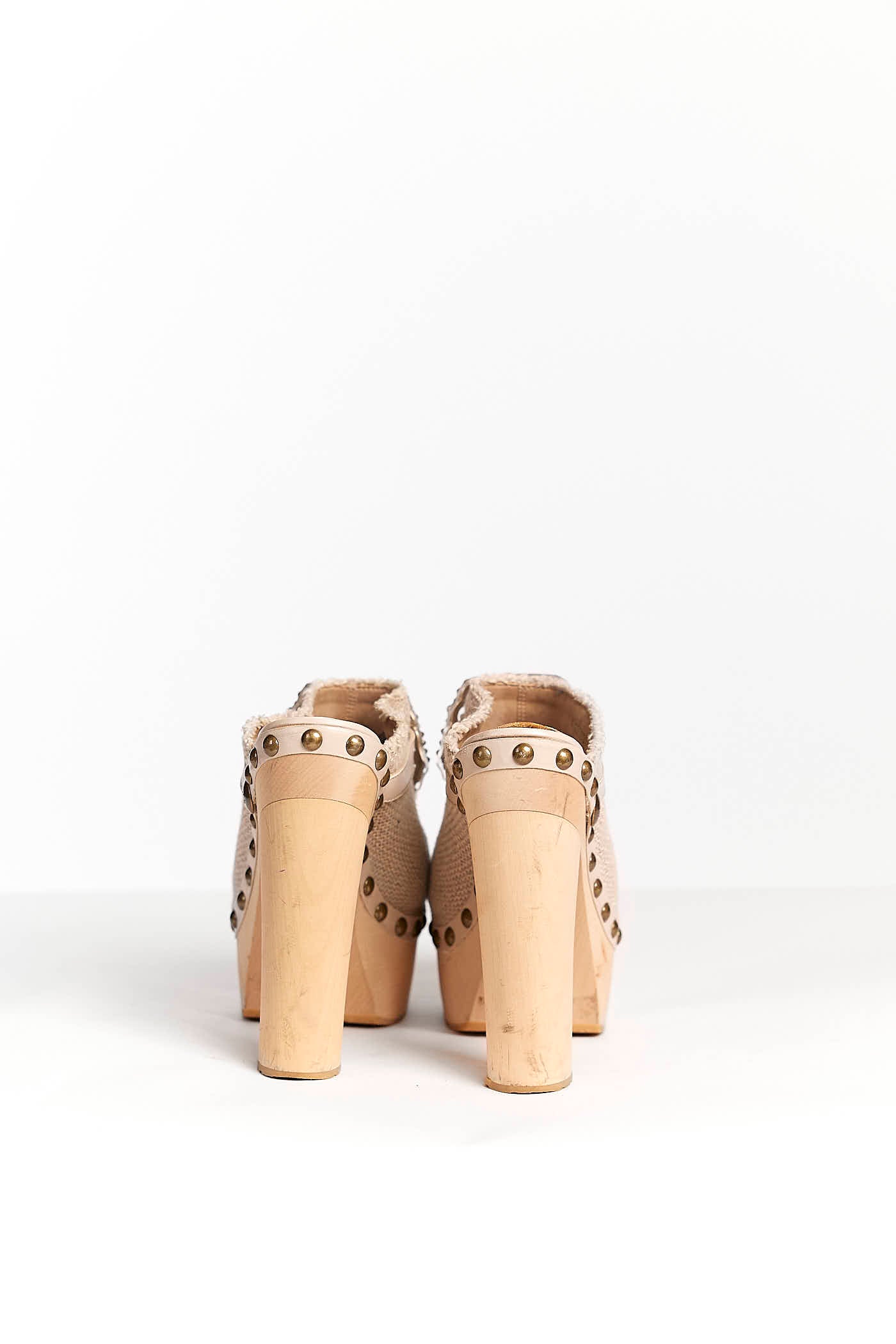 Chanel Limited Edition Beige Platform Clog 39