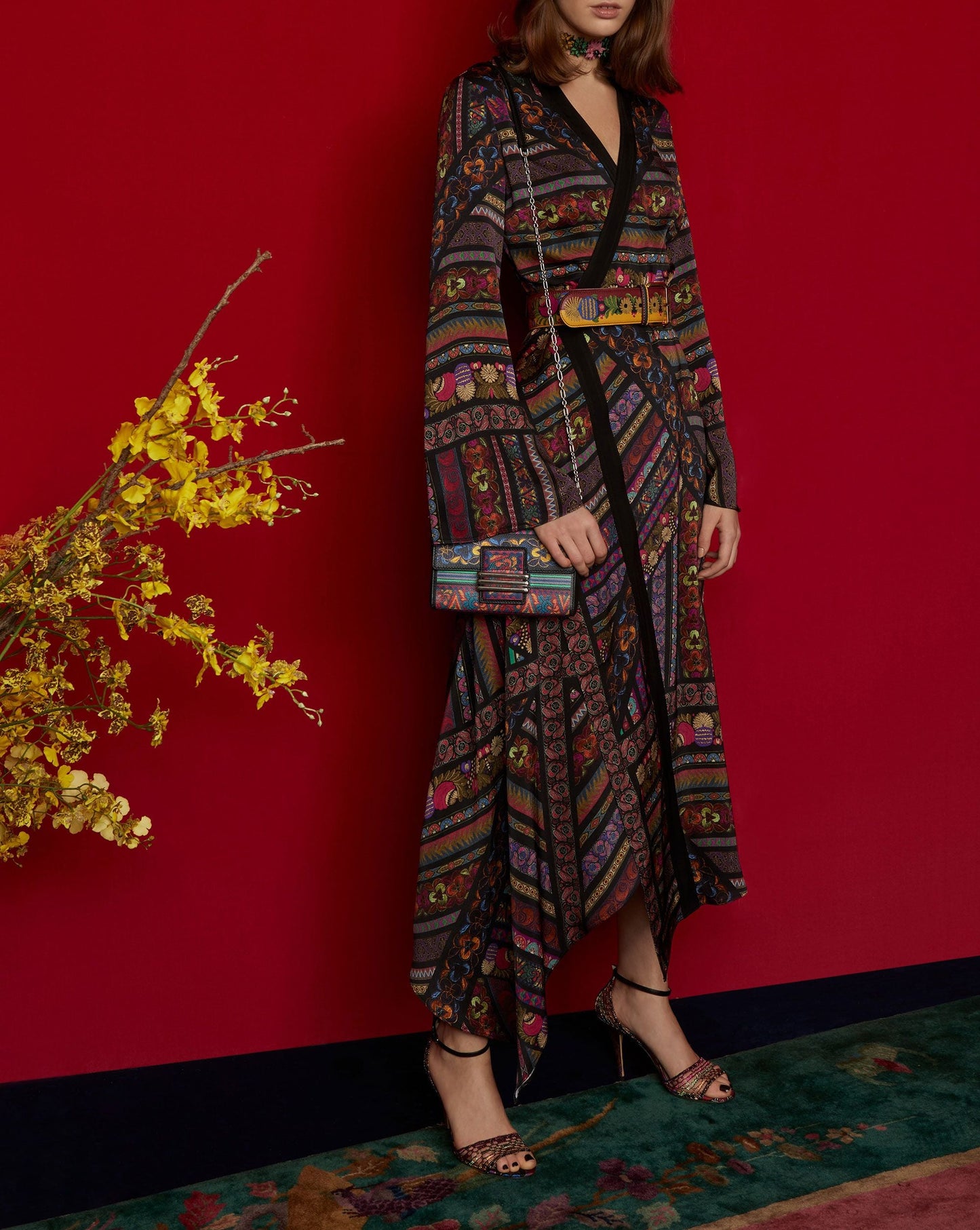 Etro Patterned Knee-Length Dress 40