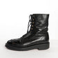 Chanel Black CC Logo Utah Eagle Biker Boots 40.5C