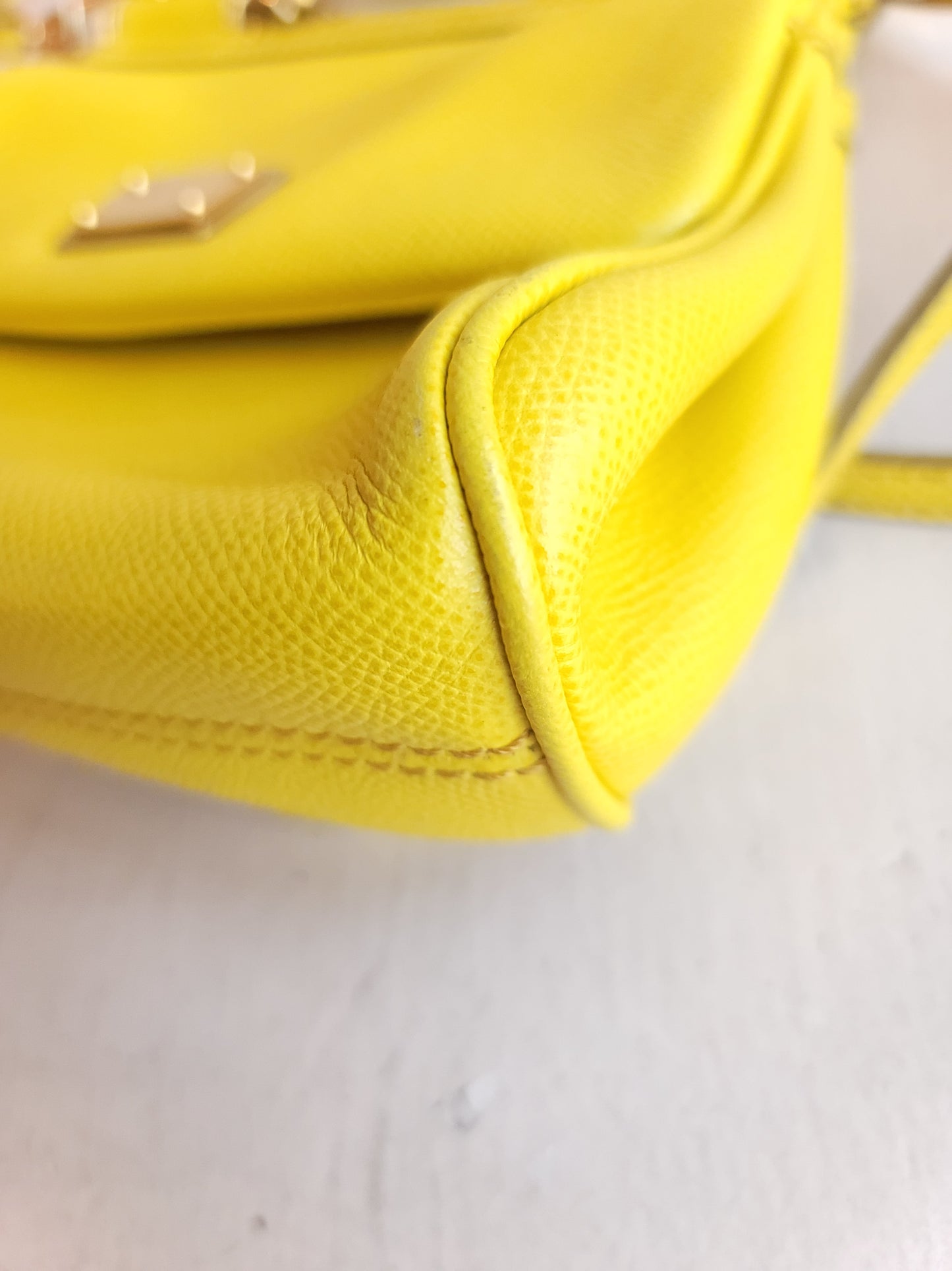 Dolce & Gabbana Yellow Small Sicily Top-Handle Bag