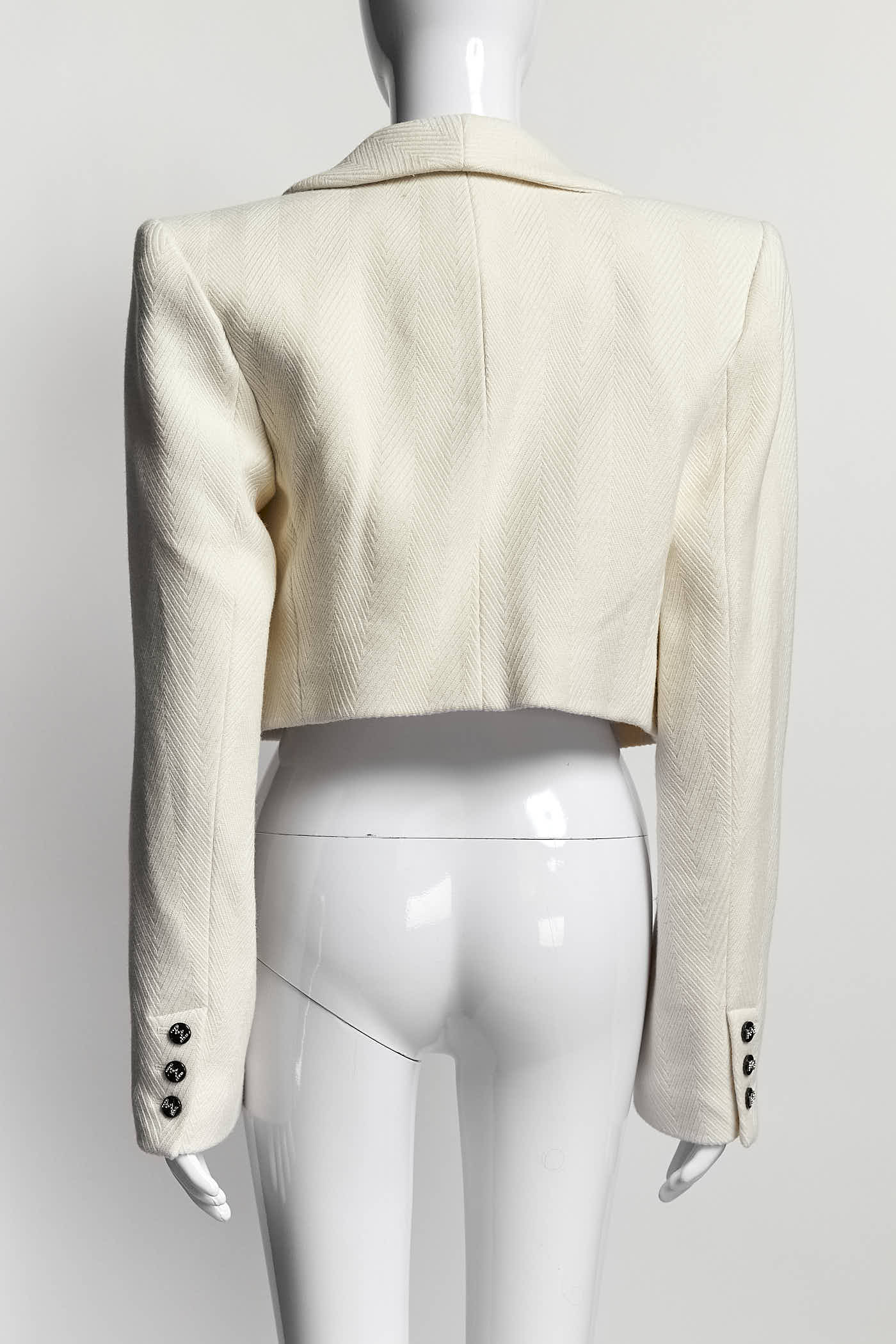 The Mannei Cream Cropped Blazer