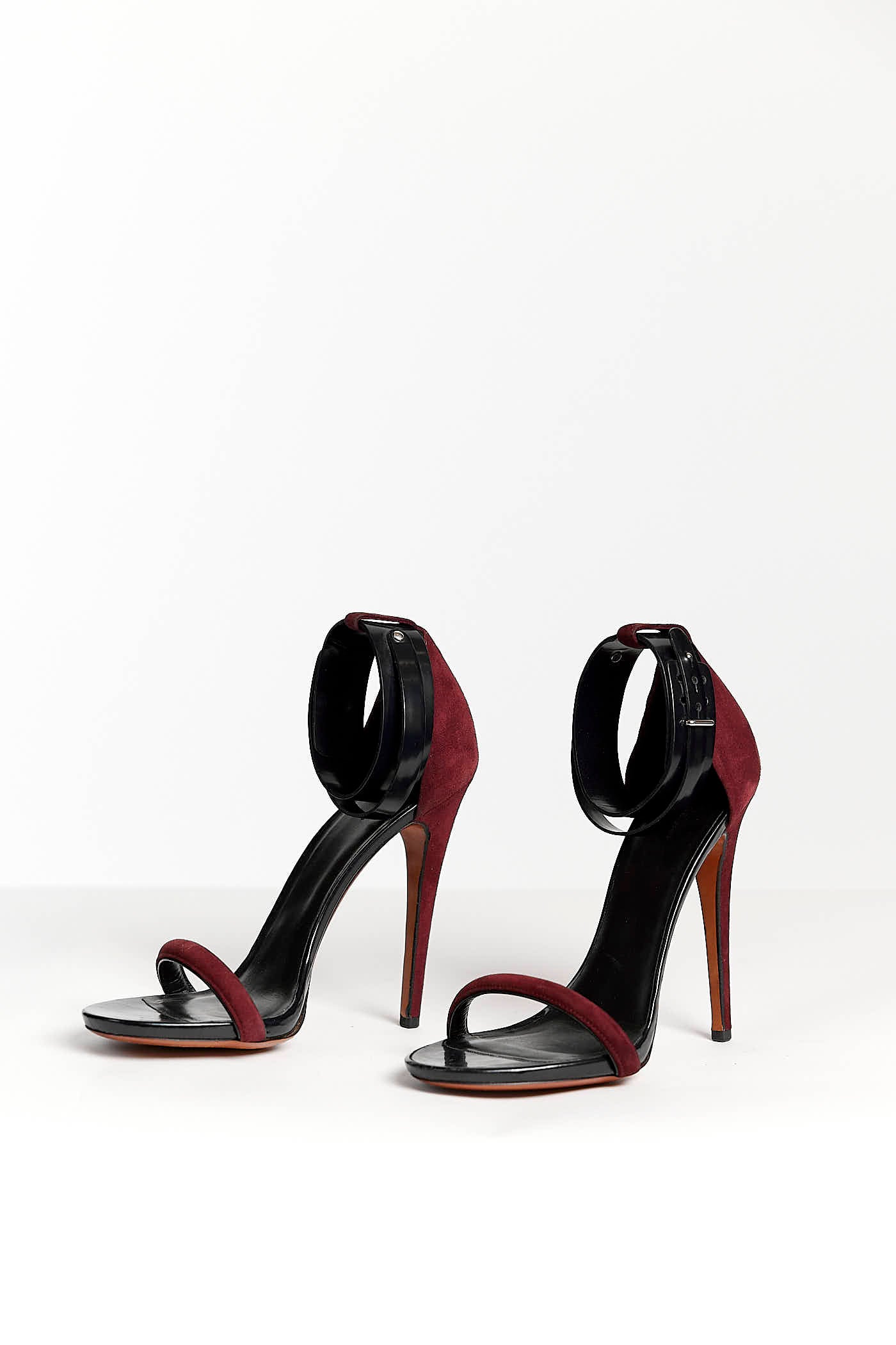 Celine Burgundy Suede Sandals 40