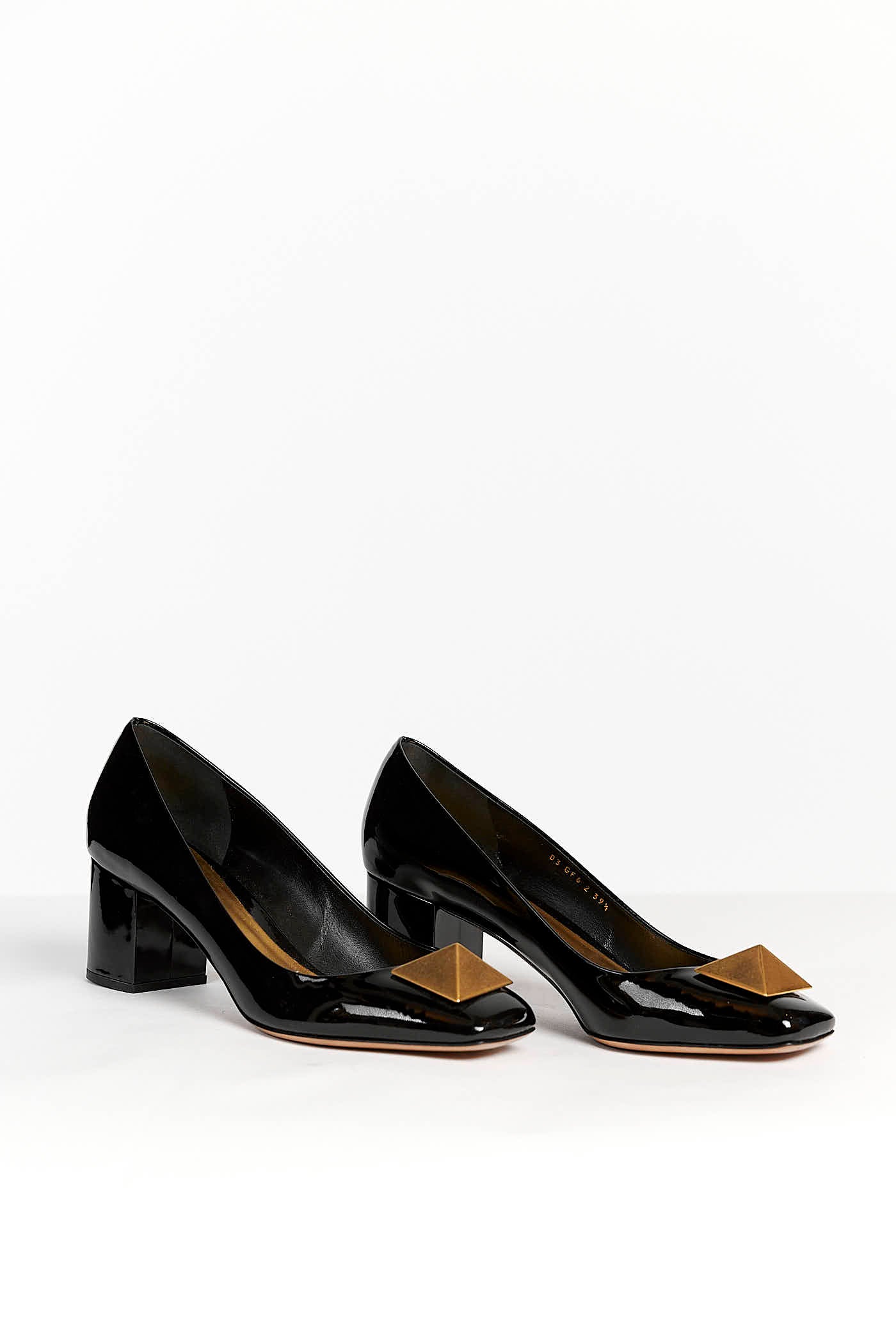Valentino Patent Leather Studded Accents Pumps 39.5