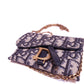 Dior Blue Oblique Jacquard Saddle Nano Pouch