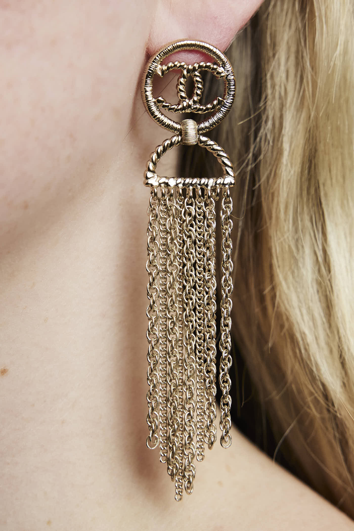 Chanel Logo Earrings